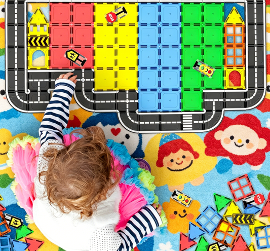 Magnetic Tiles - Road Set, Magnetic Building Blocks