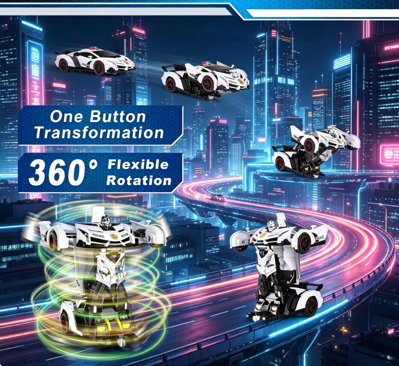 Remote Control Car - Transform Toys Car Robot